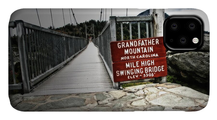 Swinging Bridge iPhone 11 Case featuring the photograph Mile High by Karol Livote