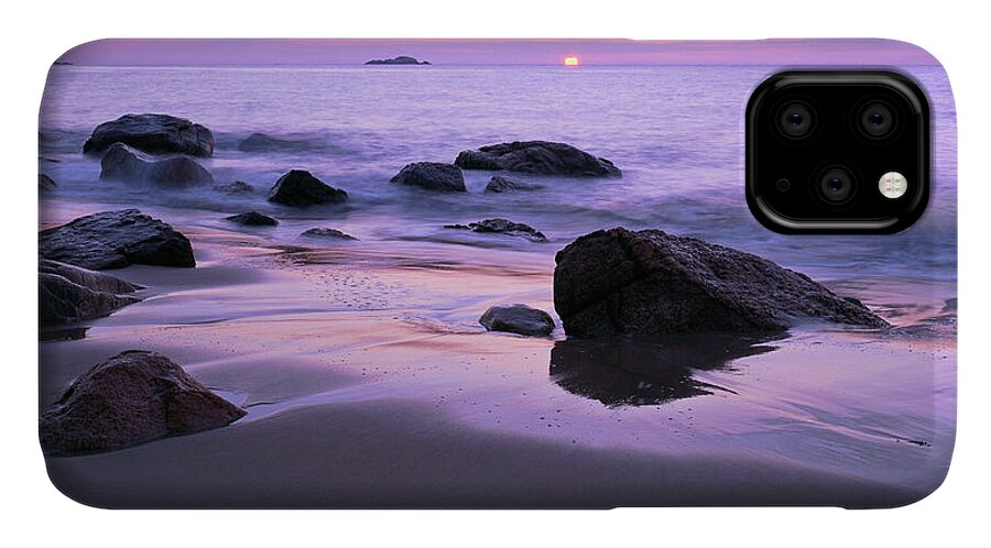 Millennium Sunrise iPhone 11 Case featuring the photograph Millennium Sunrise Singing Beach by Michael Hubley