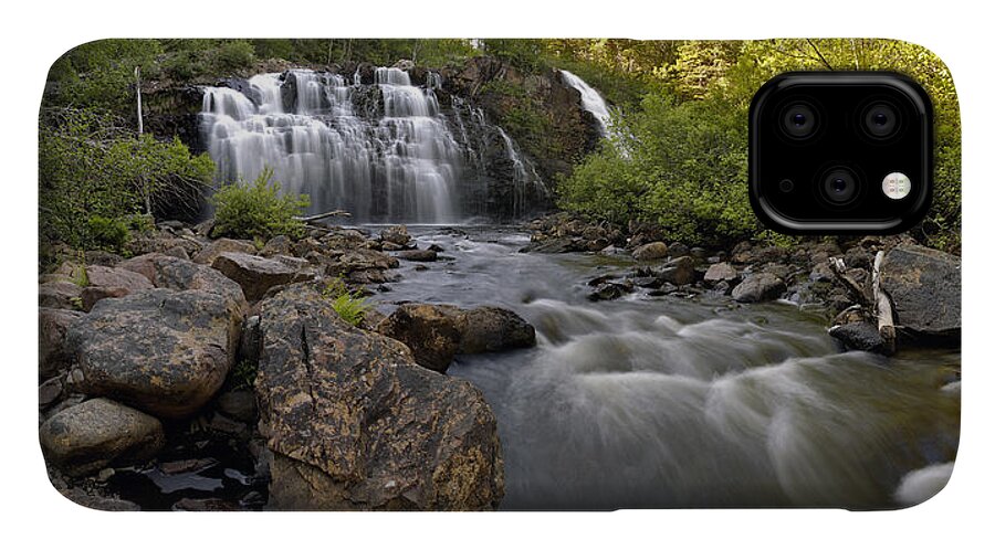 Panorama iPhone 11 Case featuring the photograph Mink Falls by Doug Gibbons