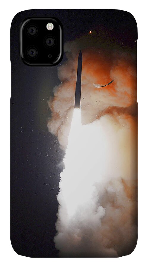 Missile iPhone 11 Case featuring the photograph Minuteman IIi Missile Test by Science Source