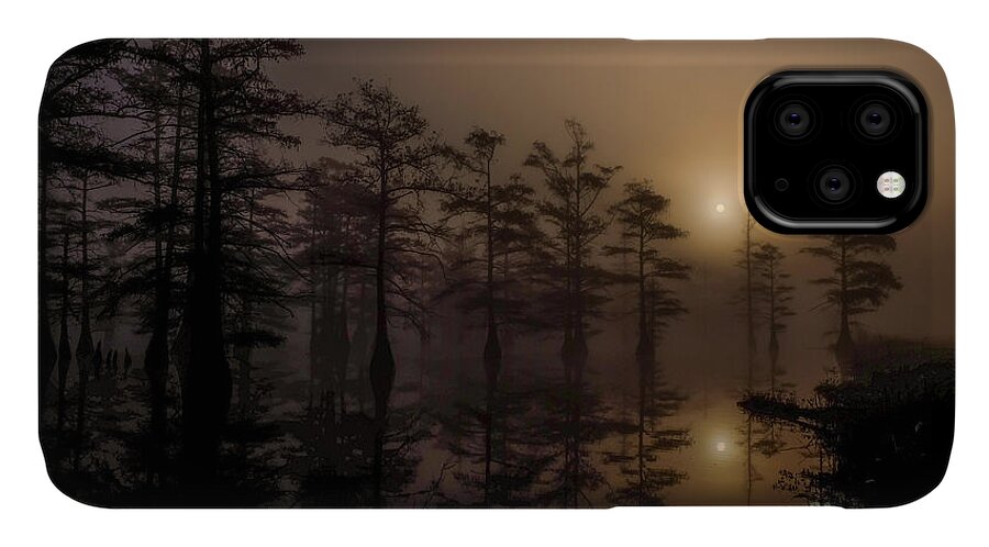 Swamp iPhone 11 Case featuring the photograph Mississippi Foggy Delta Swamp at Sunrise by T Lowry Wilson