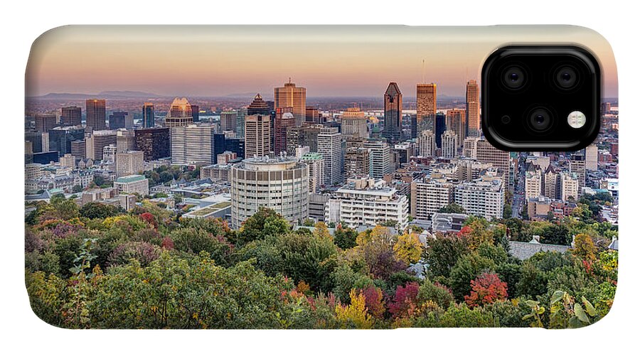 Montreal iPhone 11 Case featuring the photograph Montreal City in Autumn by Pierre Leclerc Photography