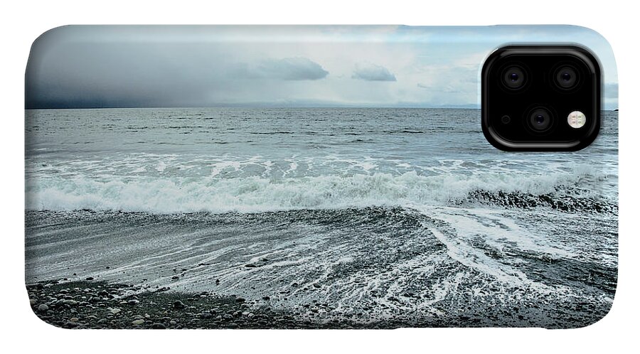 Beach iPhone 11 Case featuring the photograph Moody Waves French Beach by Roxy Hurtubise