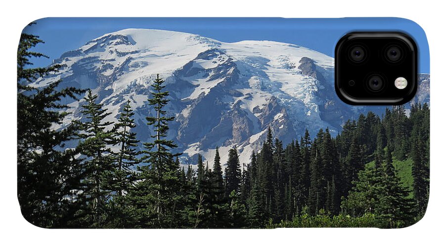 Mt Rainier iPhone 11 Case featuring the photograph Washington's Mt. Rainier by E Faithe Lester