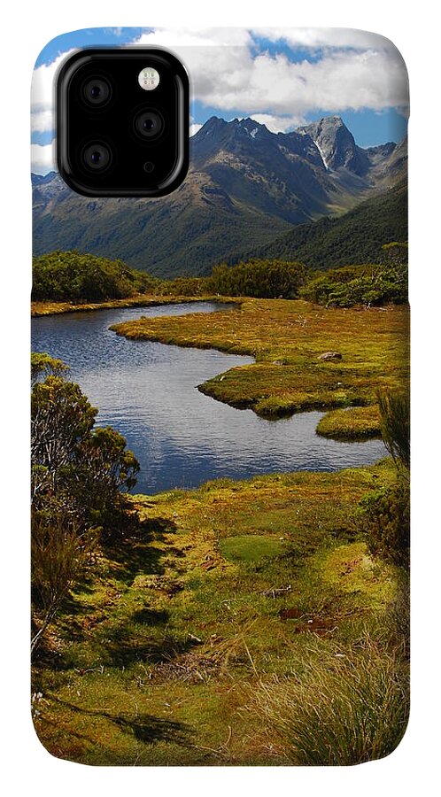 New Zealand iPhone 11 Case featuring the photograph New Zealand Alpine Landscape by Cascade Colors