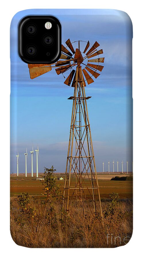 Windmill iPhone 11 Case featuring the photograph Now and Then 2 by Jim McCain