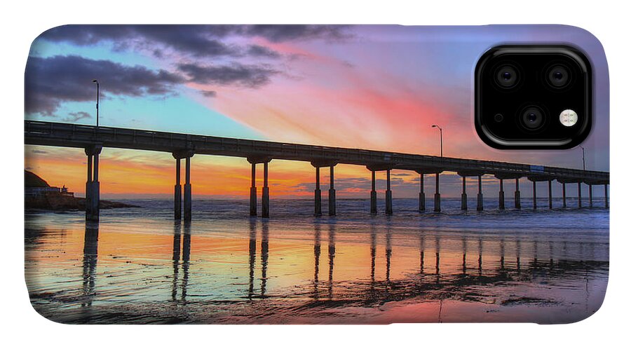 Sunset iPhone 11 Case featuring the photograph Ocean Beach Sunset by Nathan Rupert