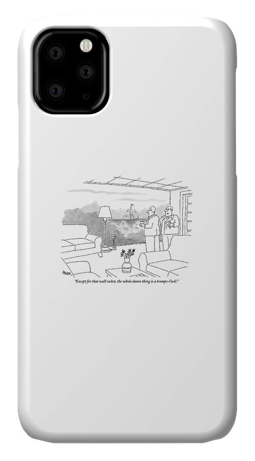 One Man Shows Off His Living Room Wall Mural iPhone 11 Case
