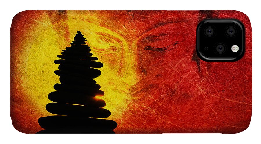 Buddha iPhone 11 Case featuring the photograph One Stlll Moment by Tim Gainey