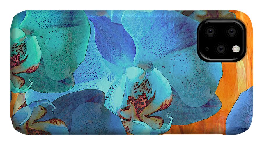 Floral iPhone 11 Case featuring the photograph Orchid Cascade by Lynda Lehmann