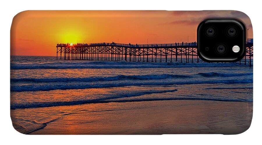 Architecture iPhone 11 Case featuring the photograph Pacific Beach Pier - EX Lrg - Widescreen by Peter Tellone