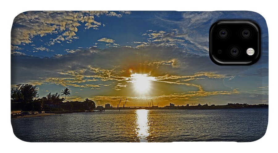 Sundown iPhone 11 Case featuring the photograph Palm Beach Sundown by Jody Lane
