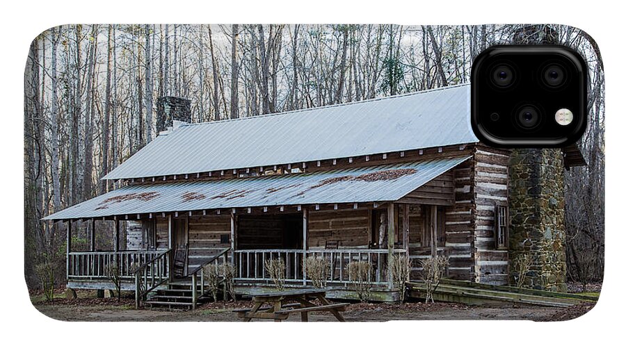 Log iPhone 11 Case featuring the photograph Park Ranger Cabin by Charles Hite
