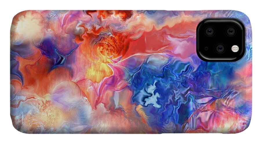 Spano iPhone 11 Case featuring the painting Pastel Storm by Spano by Michael Spano