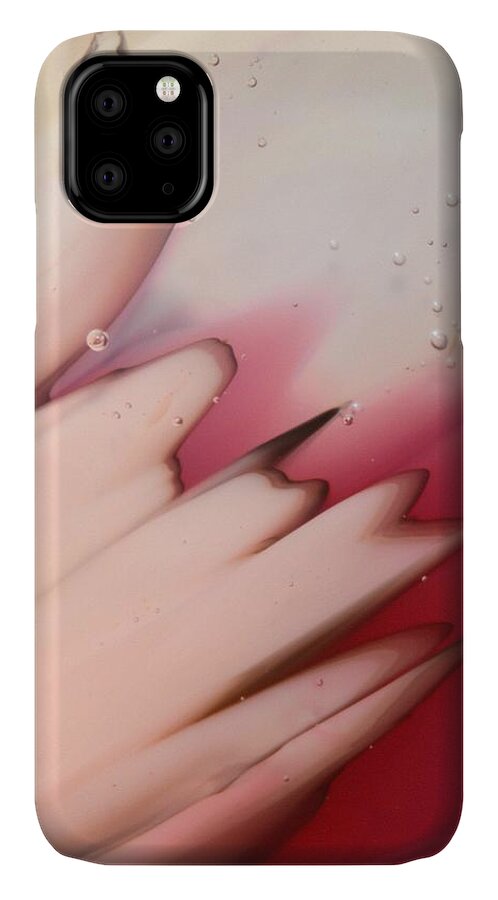 Abstract iPhone 11 Case featuring the photograph Pink on Pink by Kimberly Lyon