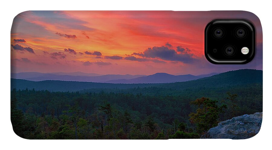 Linville Gorge iPhone 11 Case featuring the photograph Pinnacle Sunset by Mark Steven Houser