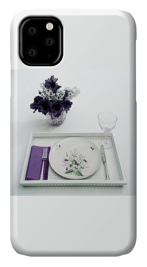 Place Setting With With Flowers iPhone 11 Case
