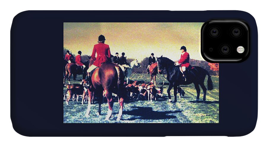 Foxhunting iPhone 11 Case featuring the photograph Plum Run Hunt Opening Day by Angela Davies