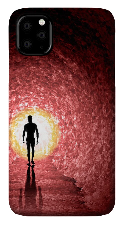 Abstracts iPhone 11 Case featuring the digital art Quests End Redux by Matthew Lindley
