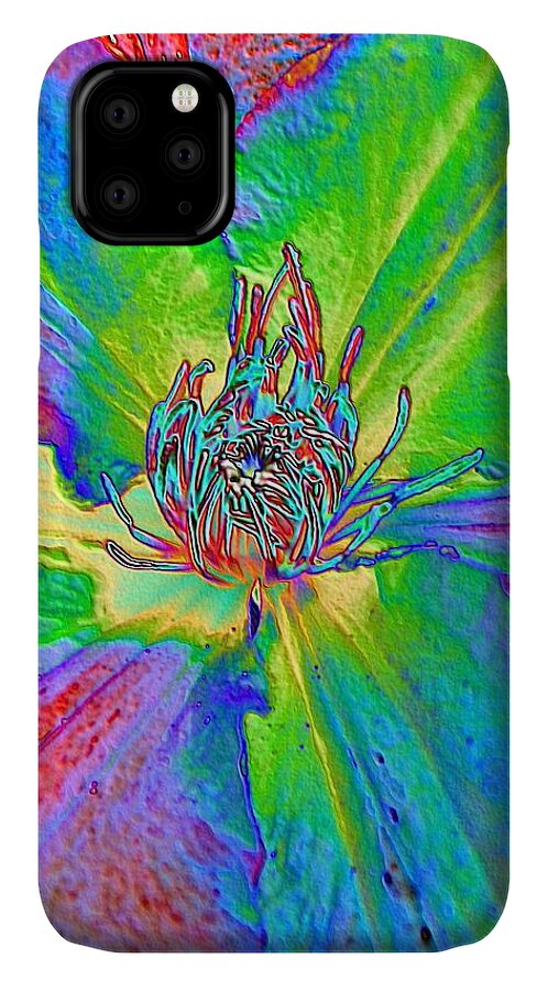 Nature iPhone 11 Case featuring the photograph Rainbow Clematis by Lora Fisher