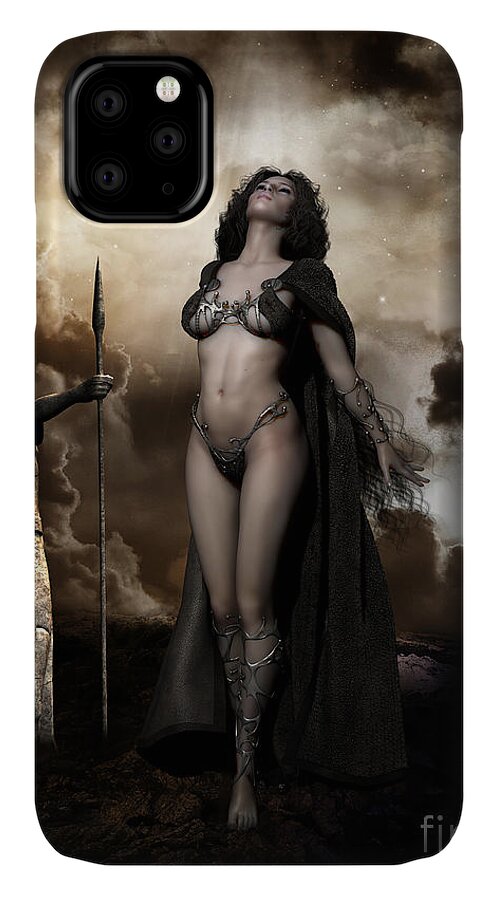 Fantasy Art iPhone 11 Case featuring the digital art Rapture by Shanina Conway