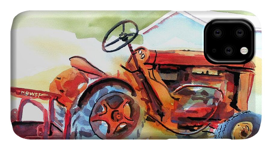 Ready For Work iPhone 11 Case featuring the painting Ready for Work by Kip DeVore