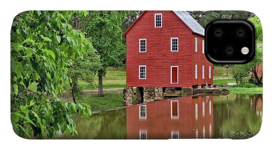 8619 iPhone 11 Case featuring the photograph Reflections of a Retired Grist Mill by Gordon Elwell