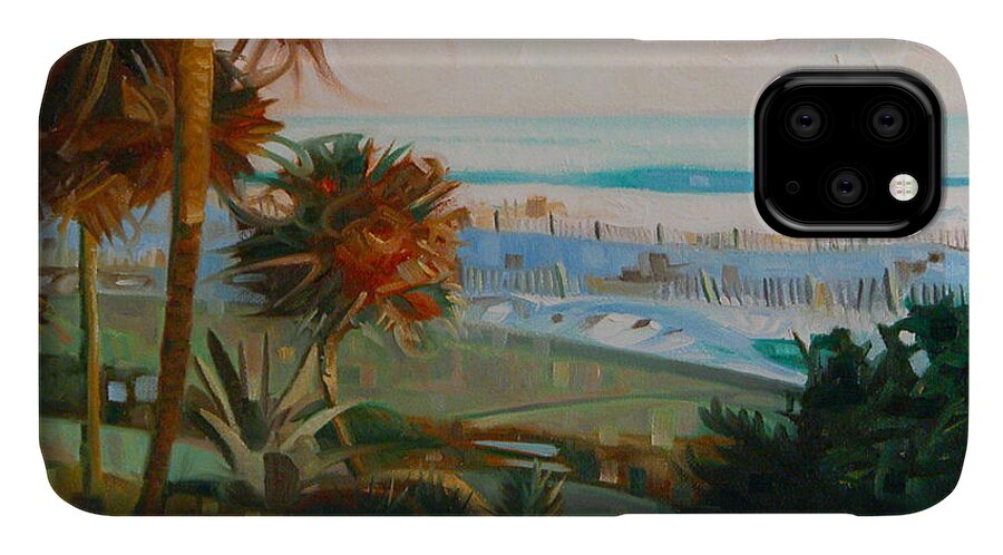 Beach iPhone 11 Case featuring the painting Reflections of a Sunset by T S Carson