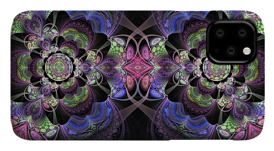 Fractal iPhone 11 Case featuring the digital art Rejoice in You by Missy Gainer