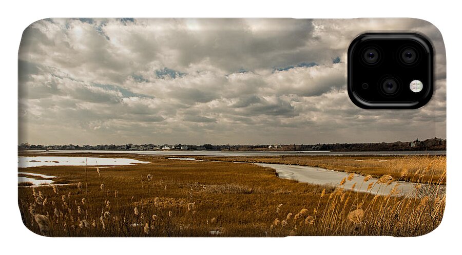 Rhode Island iPhone 11 Case featuring the photograph Rhode Island Marshes 1 by Nancy De Flon