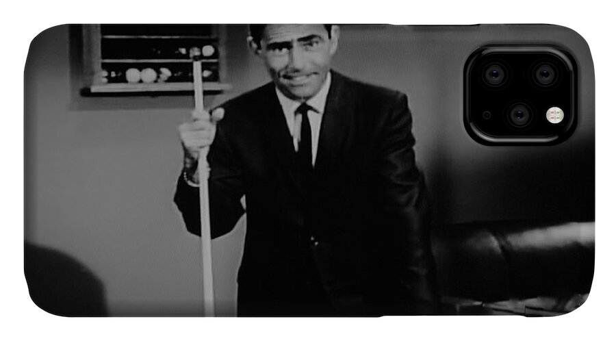 The Twilight Zone iPhone 11 Case featuring the photograph Rod Serling by Rob Hans