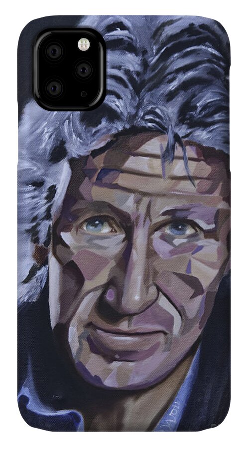 Roger Waters iPhone 11 Case featuring the painting Roger Waters by James Lavott