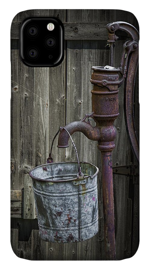 Pump iPhone 11 Case featuring the photograph Rusty Hand Water Pump by Randall Nyhof