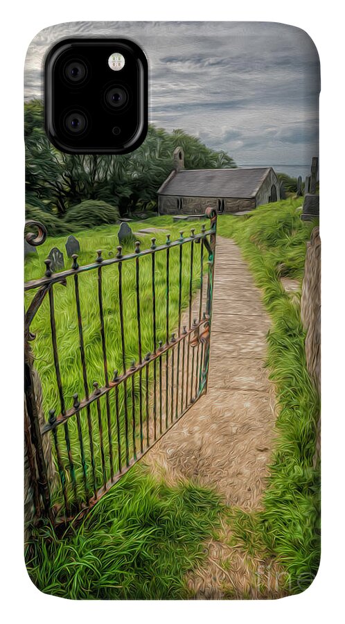 Cemetary iPhone 11 Case featuring the photograph Sacred Path by Adrian Evans