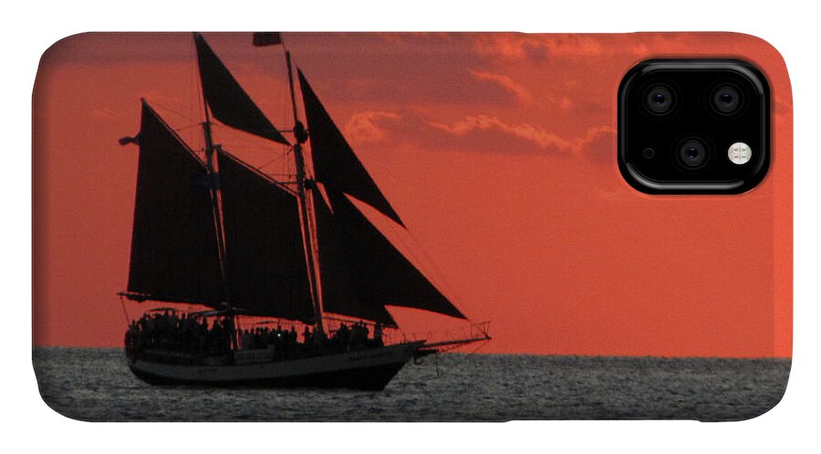 Sunset iPhone 11 Case featuring the photograph Key West Sunset Sail 5 by Bob Slitzan
