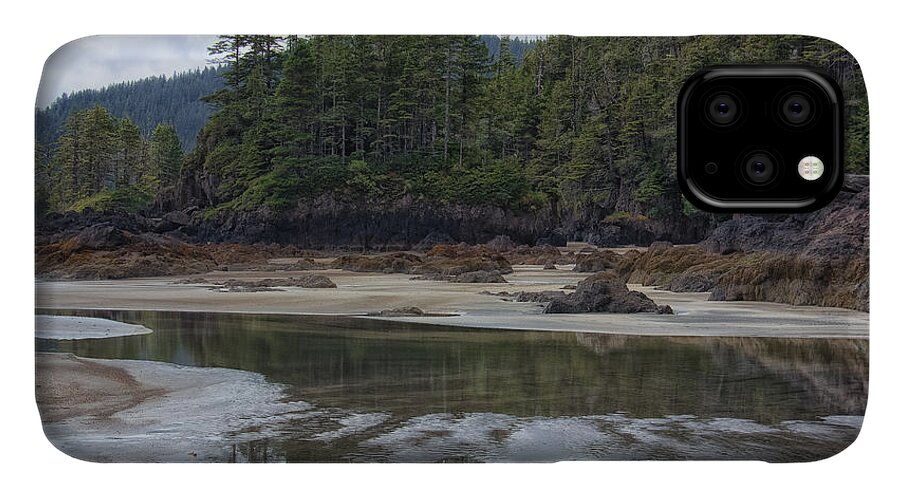 British Columbia iPhone 11 Case featuring the photograph San Josef Bay Reflections by Carrie Cole