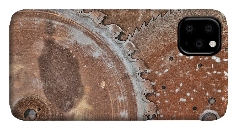 Saw iPhone 11 Case featuring the photograph Saw Blades by Dawn J Benko