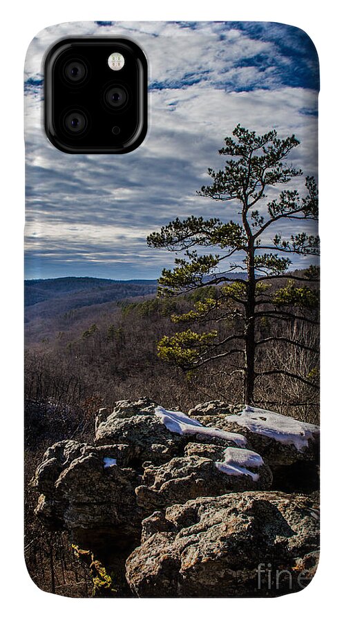 Arkansas Scenery iPhone 11 Case featuring the photograph Sentinel Over the Valley by Jim McCain