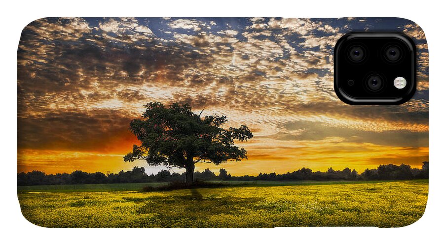 Barns iPhone 11 Case featuring the photograph Shadows At Sunset by Debra and Dave Vanderlaan