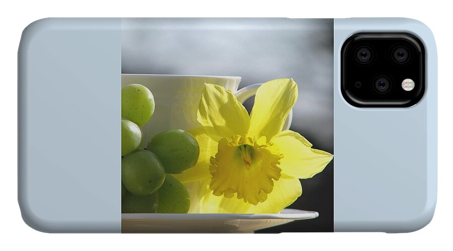 Tea Cups iPhone 11 Case featuring the photograph Sipping Spring by Angela Davies