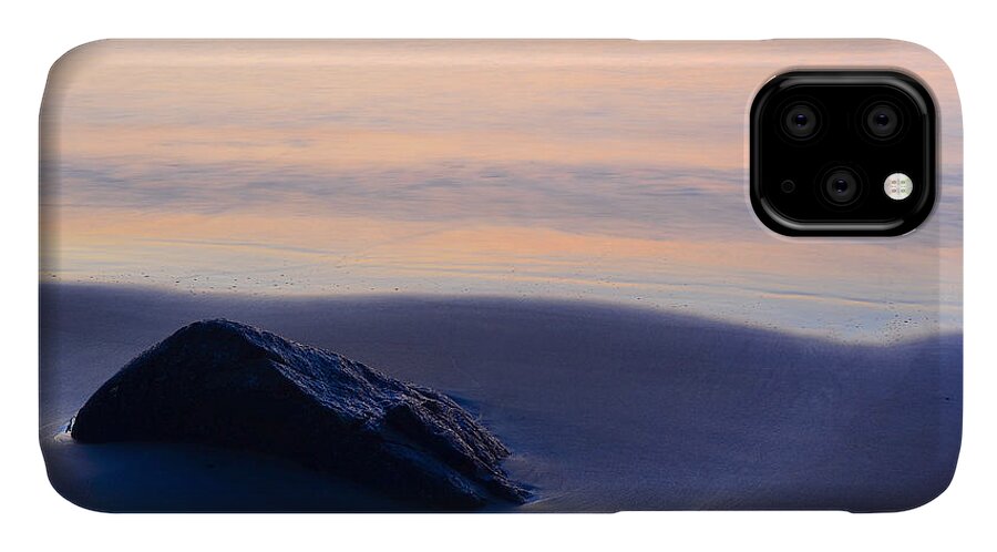 Dawn iPhone 11 Case featuring the photograph Solitude Singing Beach by Michael Hubley