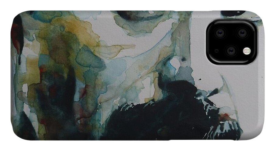 Rock And Roll iPhone 11 Case featuring the painting Freddie Mercury by Paul Lovering