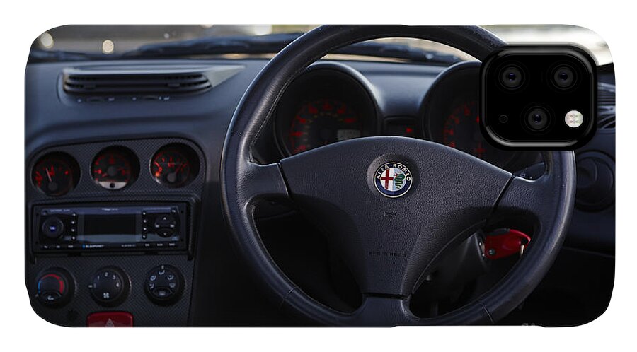 Steering Wheel And Interior Of An Alfa Romeo 156 Iphone 11 Case