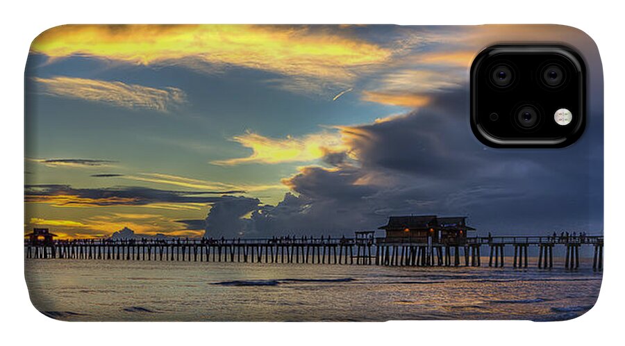 Naples iPhone 11 Case featuring the photograph Storm Over the Pier by Sean Allen