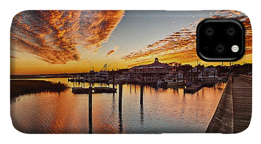 Sunset iPhone 11 Case featuring the photograph Sunset in Murells Inlet by Bill Barber