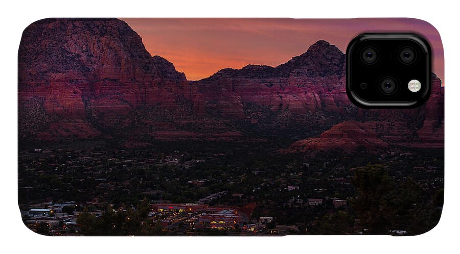 Sedona iPhone 11 Case featuring the photograph Sunset Over Sedona AZ by Tim Bryan