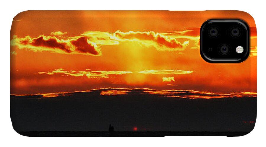 Sunset iPhone 11 Case featuring the photograph Sunset Over Sound by William Selander