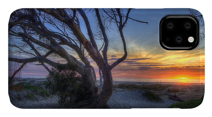 Sunset iPhone 11 Case featuring the photograph Sunset Swing by Mathias 