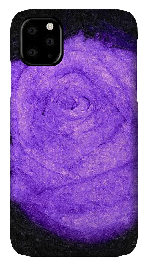 Sweet Lavender Rose iPhone 11 Case featuring the photograph Sweet Lavender Rose by Patrick Witz