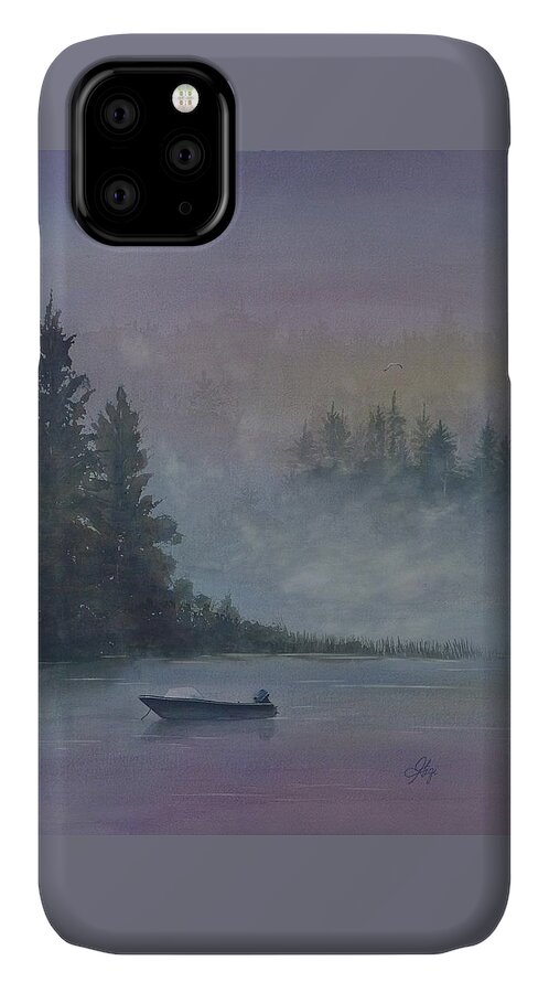 Fishing iPhone 11 Case featuring the painting Take Me Fishing by Gigi Dequanne